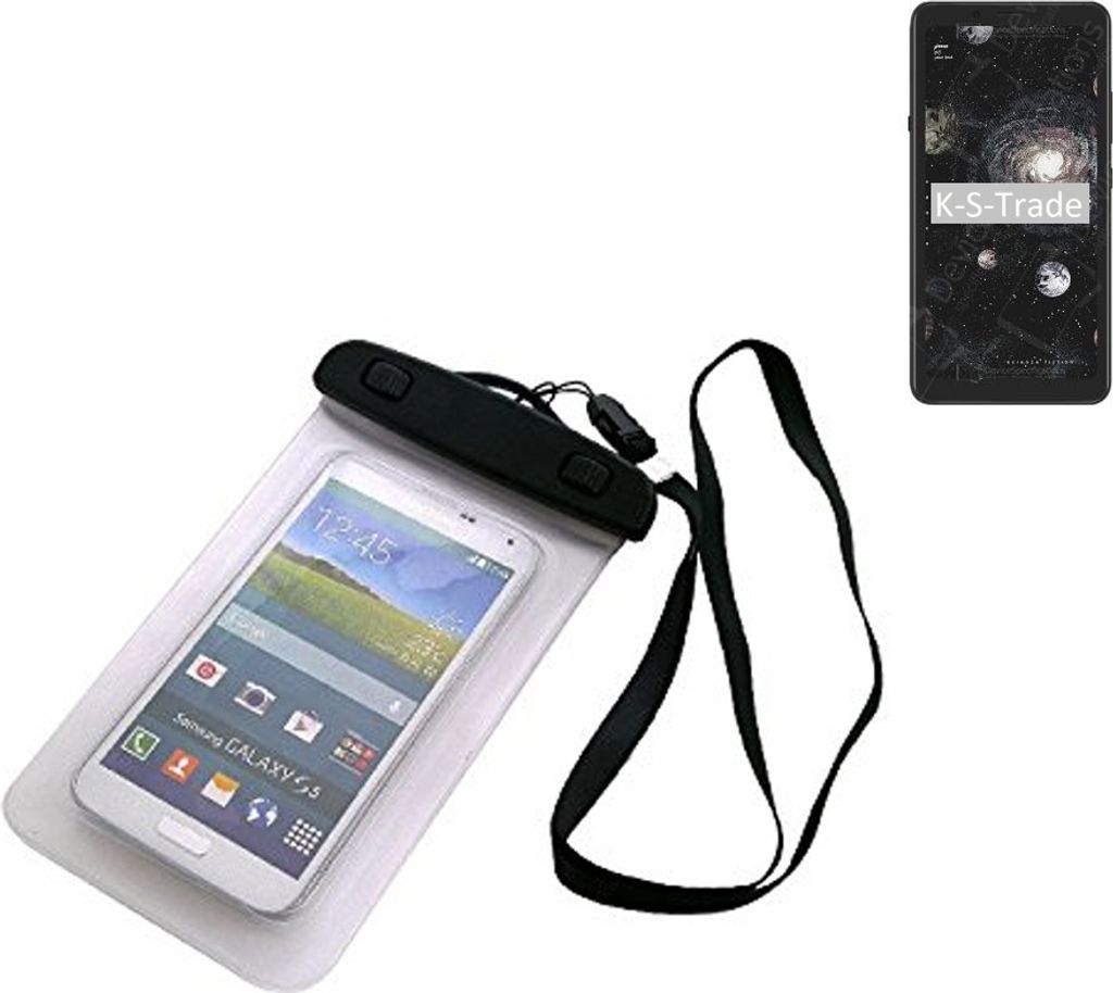 K-S-Trade Schutz Hülle Handy Hülle Kompatibel mit HiSense A5 Pro CC Beach Bag wasserdicht 16cm x 10cm Schutzhülle Staub Sand Flachwasser Beachbag