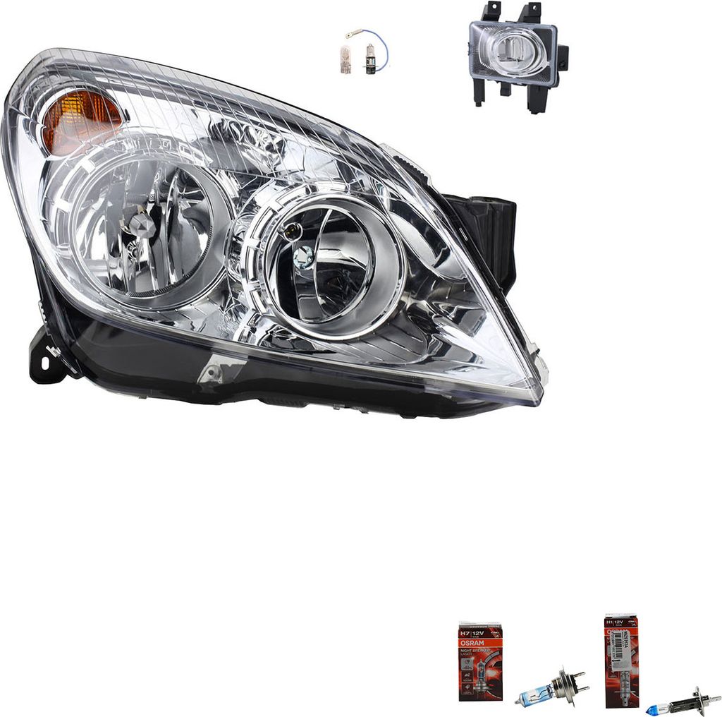 Johns, Scheinwerfer + Osram Night Breaker Laser passend für Opel Astra H R 1216660 93190070 6710040 6710054 1710367 13252450 13261998 24462134