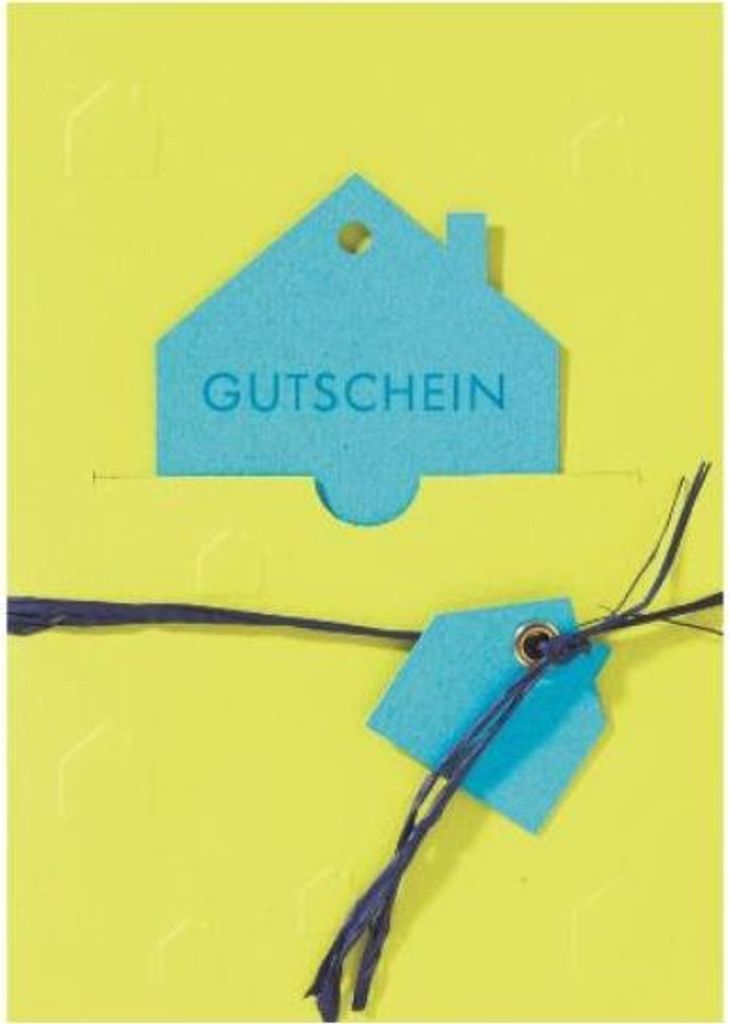 Gutscheinpräge Karte "Haus"