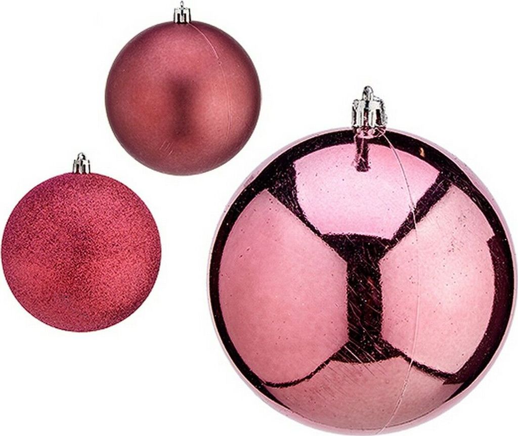 Weihnachtsbaumkugeln Ø 10 cm Rosa Kunststoff 10 x 11 x 10 cm