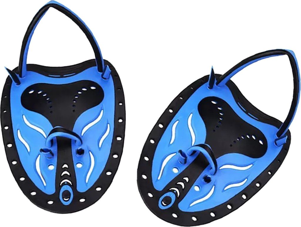 1 Paar Schwimmhandpaddel mit verstellbaren Silikon-Gurtlöchern, professionelles Freestyle-Trainingshilfe-Flossen für Kinder und Erwachsene, Anfä...