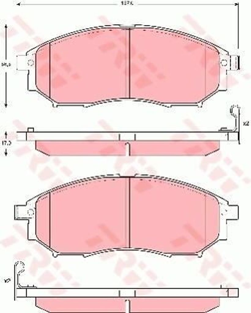 Trw Bremsbelagsatz, Scheibenbremse Vorderachse GDB3392