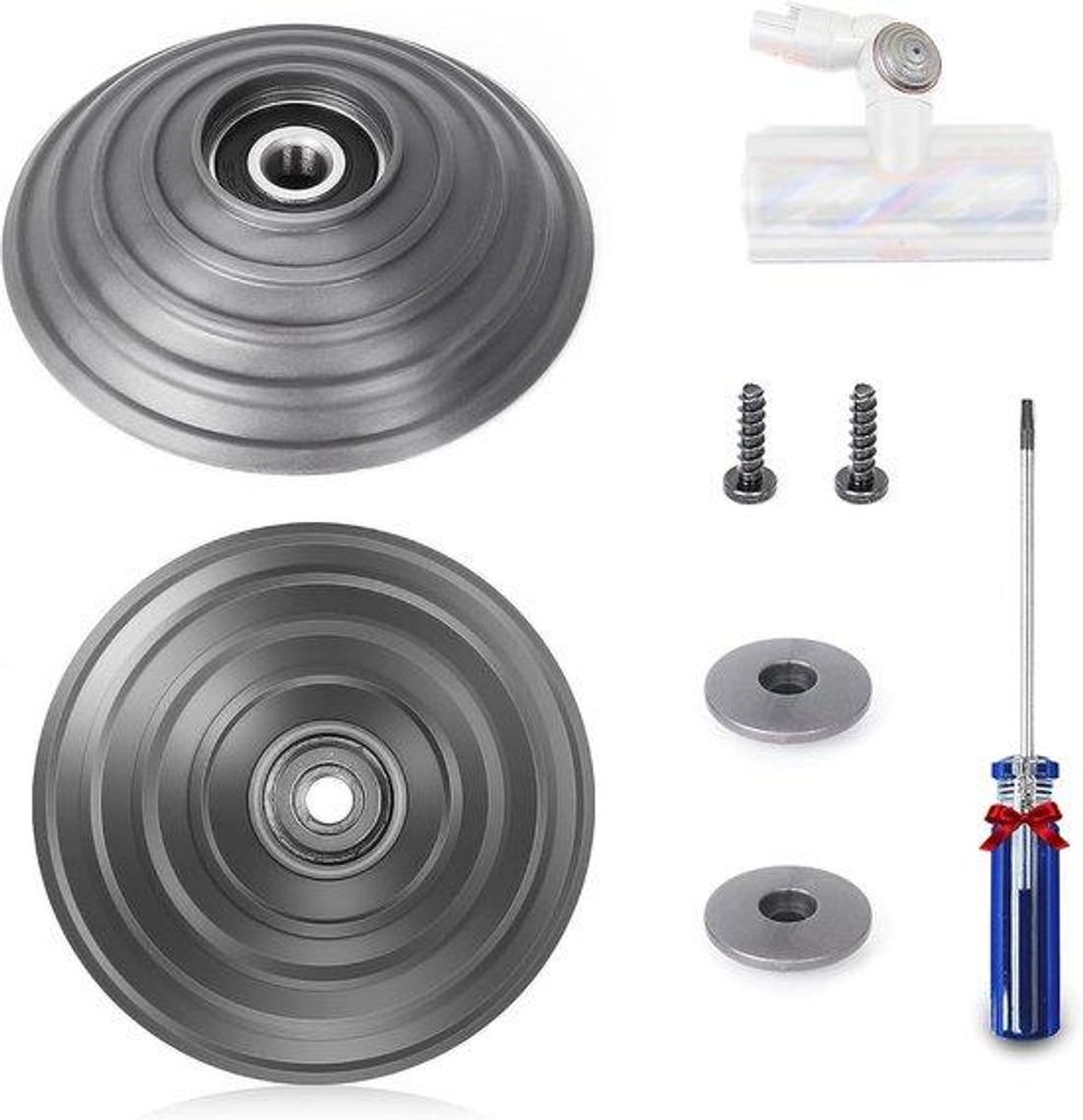 2 V-Ball Ersatzrollen + 2 Schrauben + 2 Fixierungen + Schraubendreher Für Dyson V11 V15 SV14 SV15 SV16 SV22, 100W Direkter Trainingsreinigungsstif...
