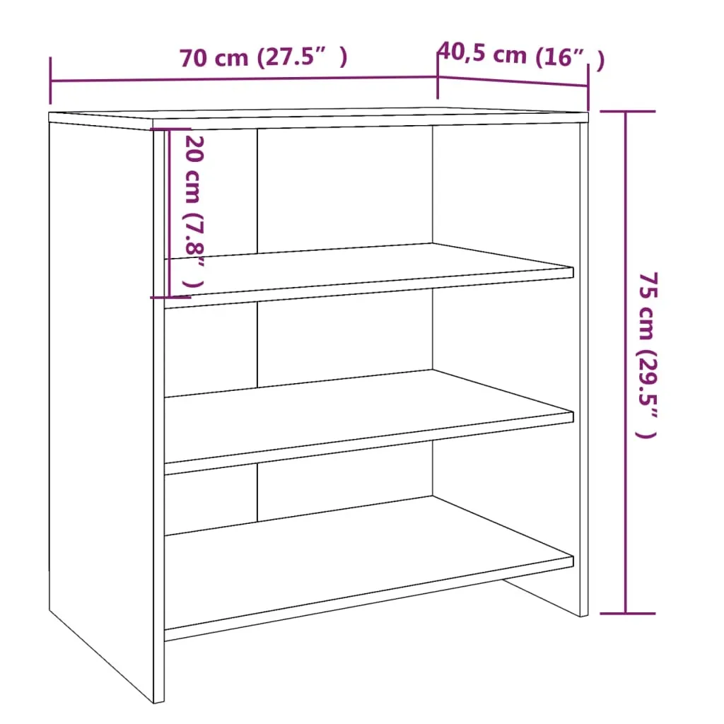 Maison Exclusive Credenza Bianca 70cm Materiale Ligneo - Mobile Archivio - 7