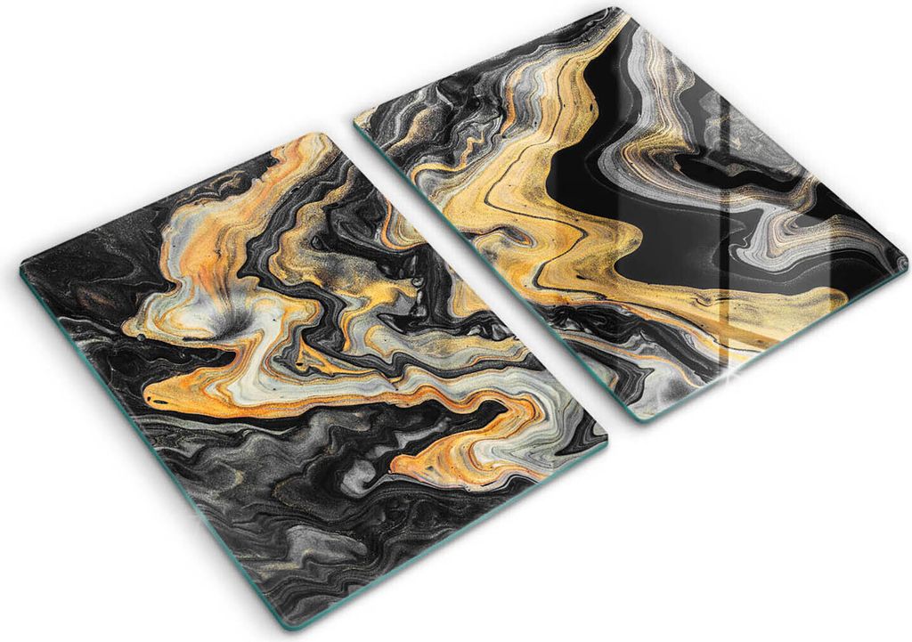 Abdeckung Glas - Küchenabdeckung - 2x40x52 cm - Abdeckplatte -Abstrakte Struktur