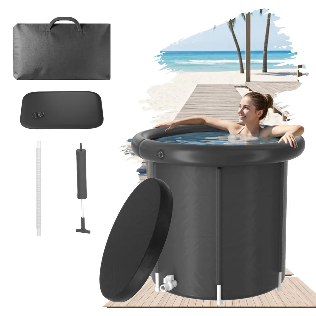 Bain de Glace Pliable pour Soulager les Courbatures et Douleurs Sportives