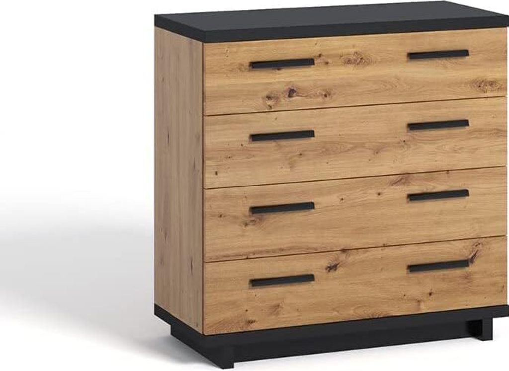 DESIGN MÖBEL Kommode mit Schubladen – Sideboard, Highboard, TV Schrank für Wohnzimmer oder Schlafzimmer (KLEINE)