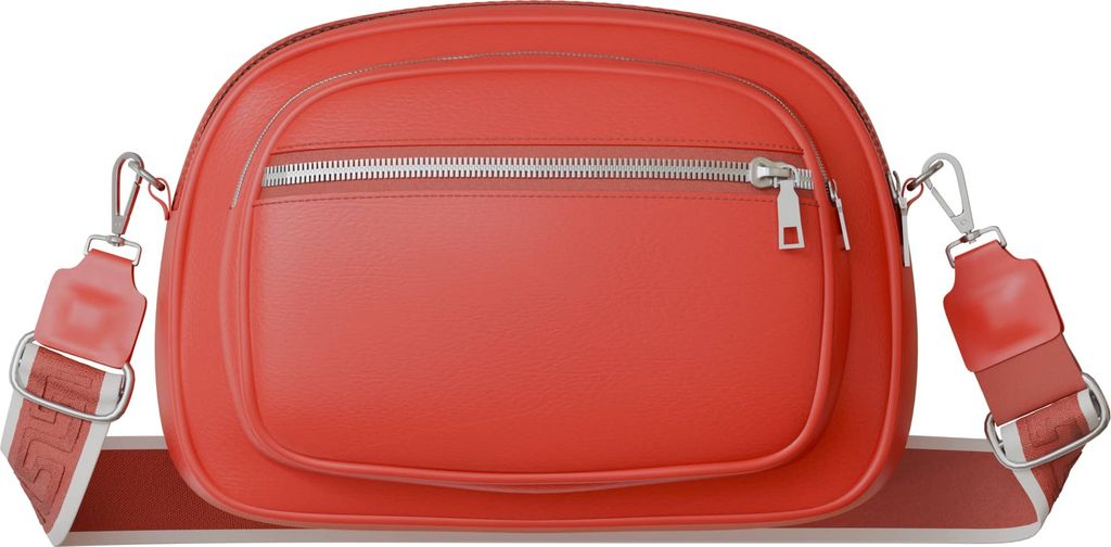 Damen Umhängetasche Vegan Kompakt Crossbody Praktisch 30631 Red