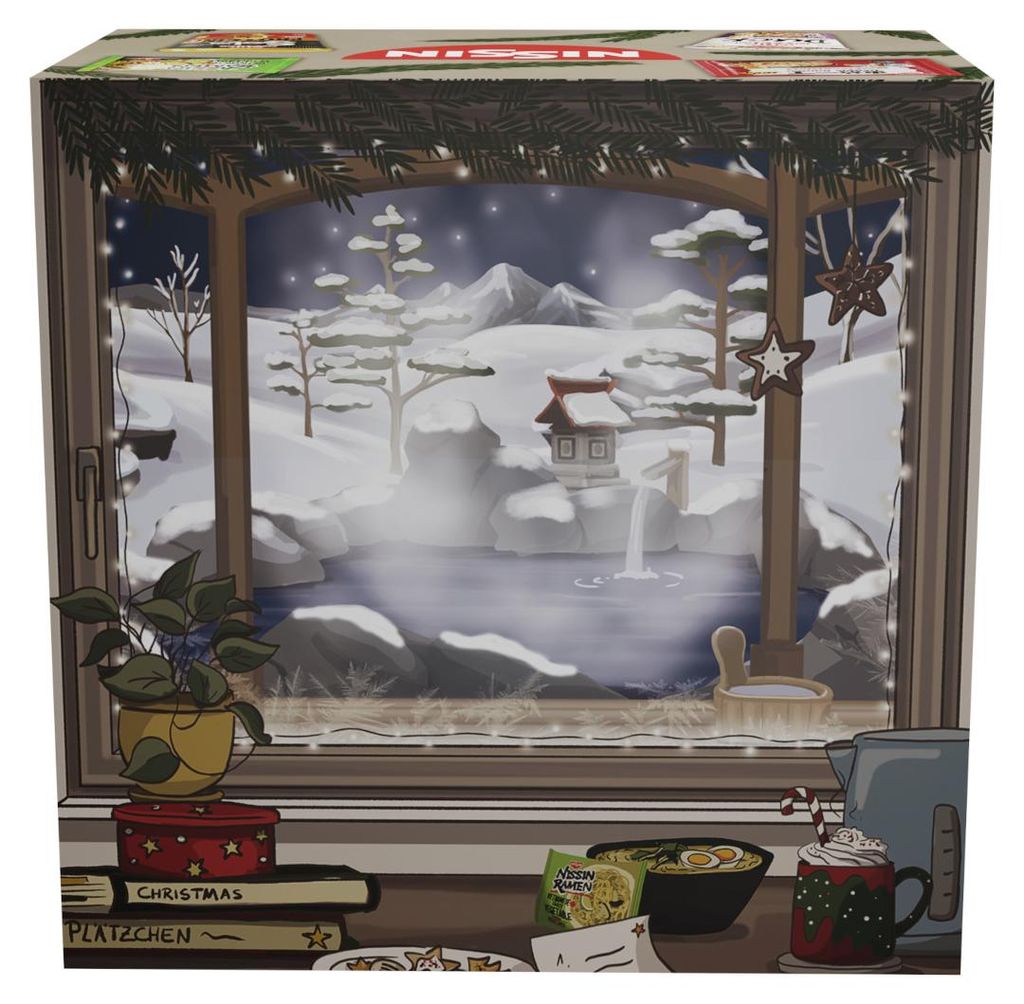 Produktbild Nissin Adventskalender 2026 verschiedene Instantnudeln 2143g