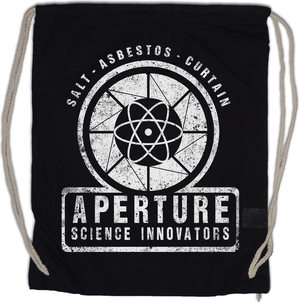 Urban Backwoods Vintage Aperture Science Innovators, Turnbeutel, Farbe: Schwarz