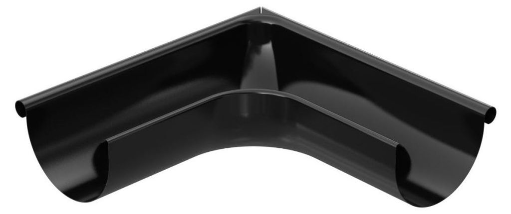 BRYZA Außen-Rinnenwinkel verzinkt Ø 150 mm, Schwarz RAL Produktbild 