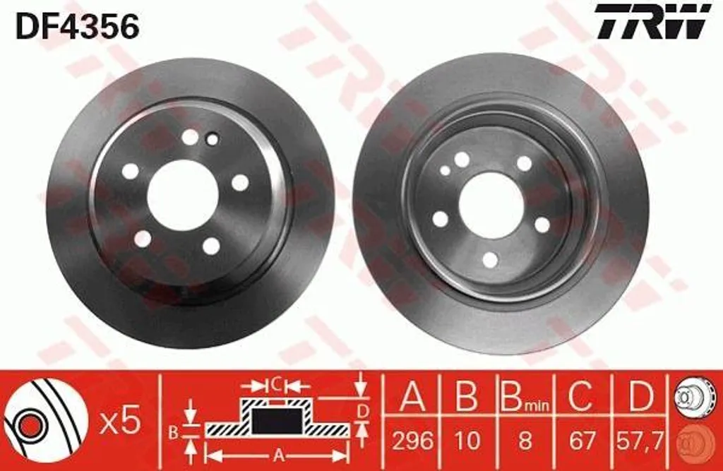 Disque de frein TRW pour entretien Mercedes Viano et Vito 6394230112
