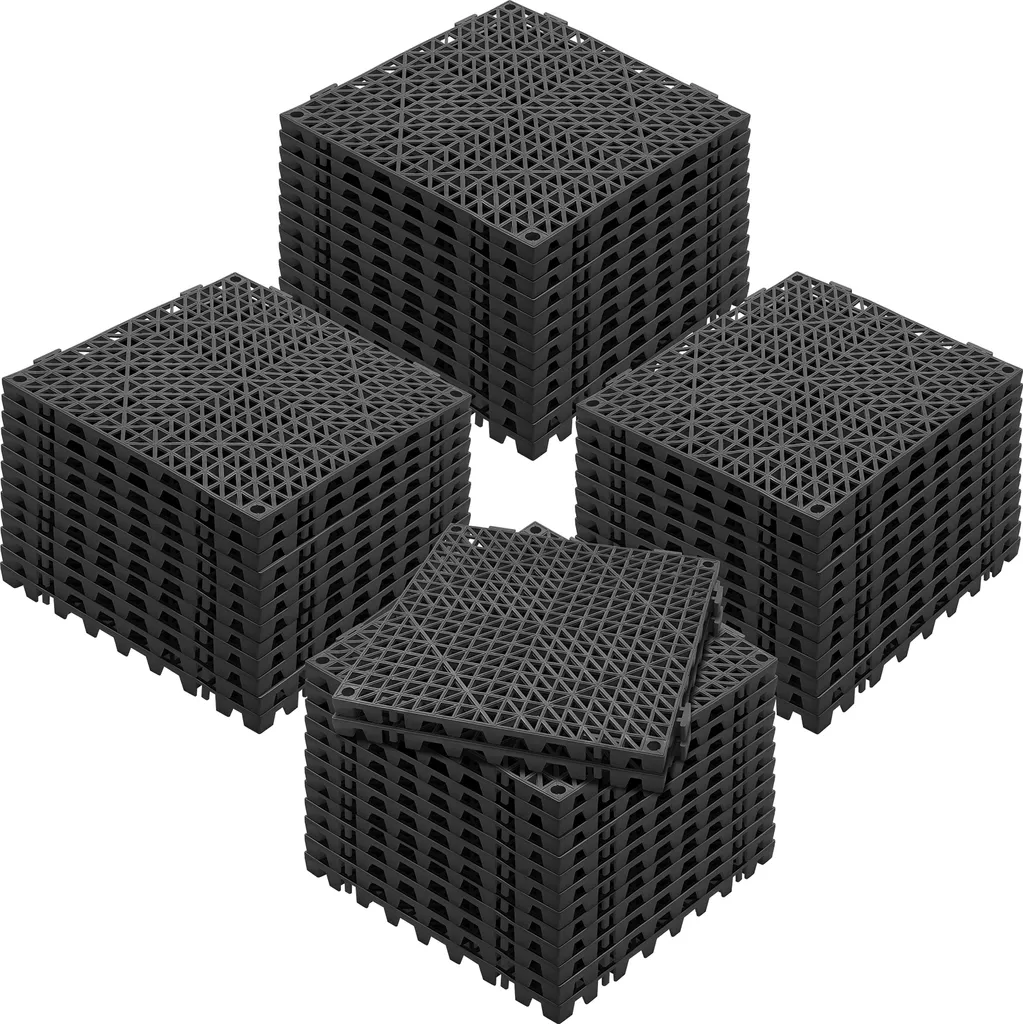 Tapis de Drainage en PVC Souple : Pack de 50 Carreaux à Épisser 30x30 cm