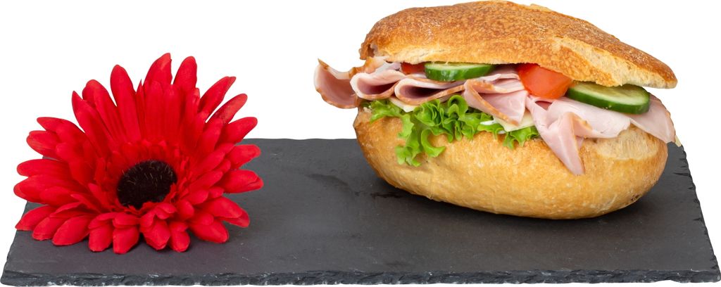 Schieferplatten-Set 6 Stück aus 100 % Naturschiefer moderne Untersetzer Serviertablett Tellerset 20x30cm