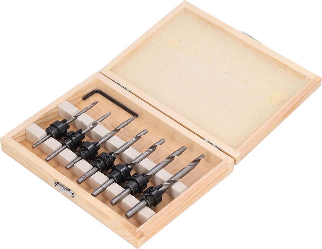 8Pcs/Set Kegelsenker Bit Schraube Set Hochgeschwindigkeitsstahl Holz Pilot Hole für Hölzer