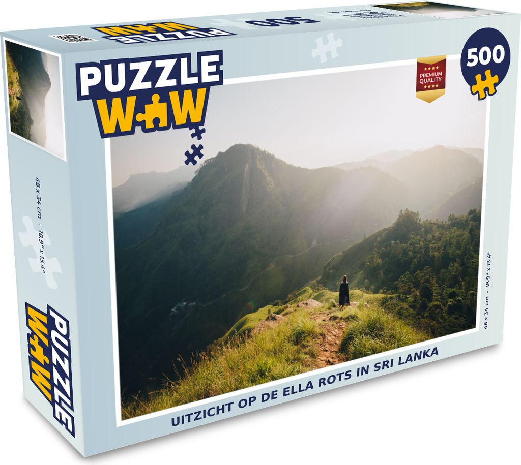 MuchoWow Puzzle 500 Teile Blick auf den Ella-Felsen in Sri Lanka - 500 Teile - Kinder - Selberbauen - Puzzlespiele