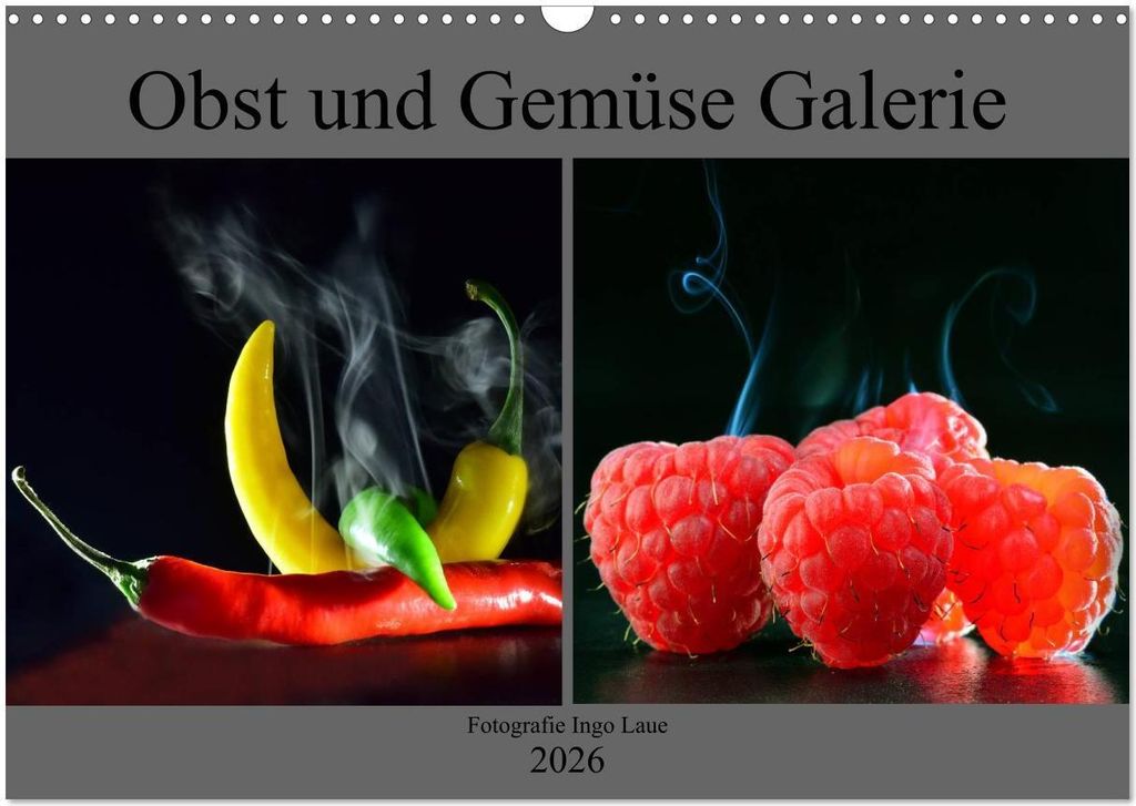 Obst und Gemüse Galerie (Wandkalender 2026 DIN A3 quer), CALVENDO Monatskalender