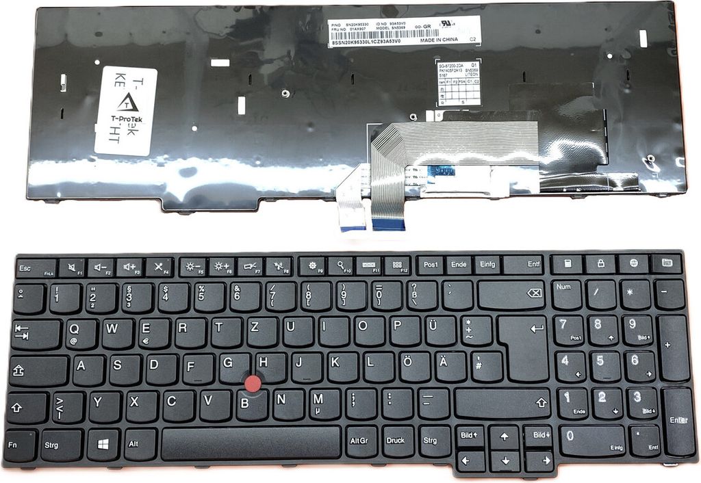 DEUTSCHE-Tastatur Keyboard kompatibel für Lenovo ThinkPad E555 20DH0027GE