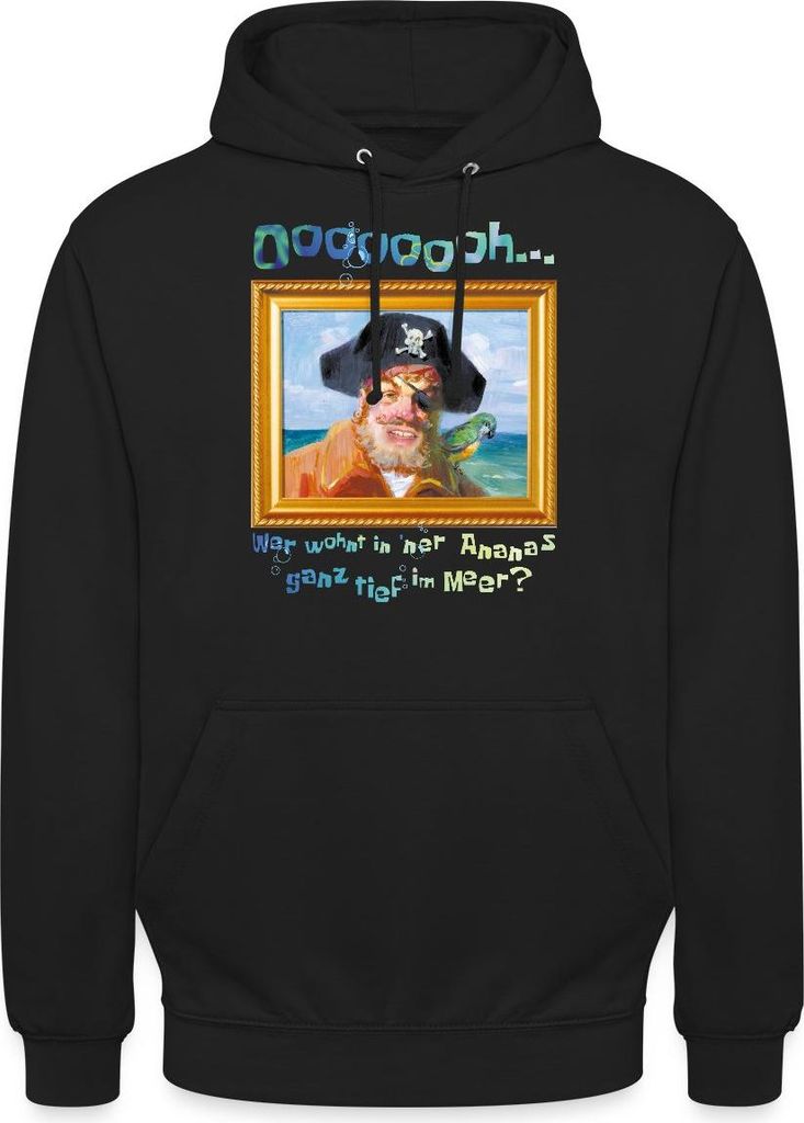 Spreadshirt SpongeBob Schwammkopf Painty Pirat Uni Hoodie, 3XL, Schwarz