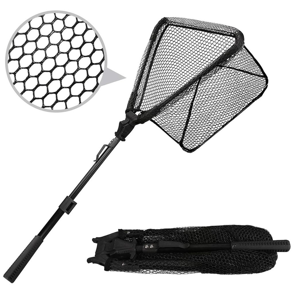 Kescher,Fishing Kescher Angeln,Teleskop Gummierter Produktbild 