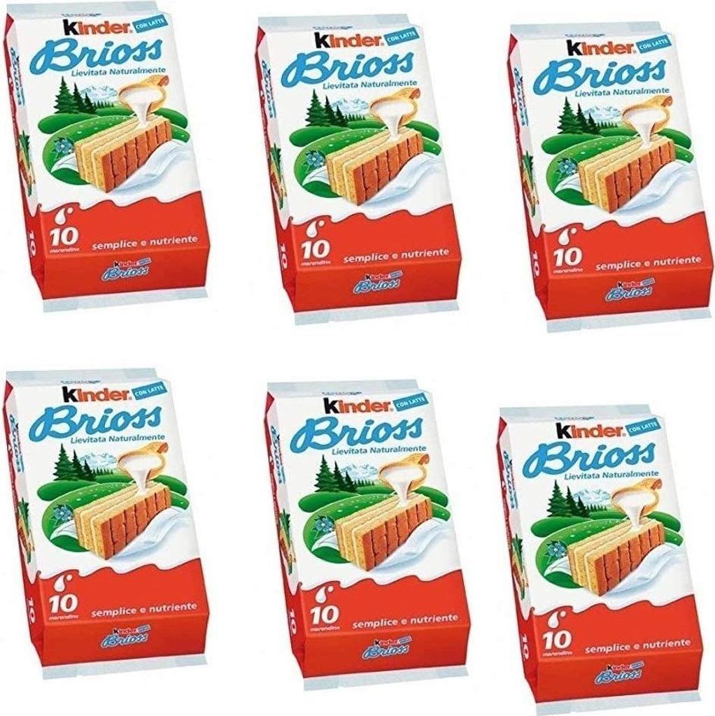 6x Kinder Ferrero Brioss Kuchen mit Milch italienisch Produktbild 