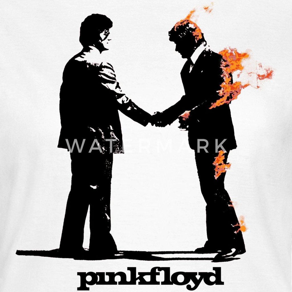 Spreadshirt Pink Floyd Album Cover Und Logo Frauen T-Shirt, M, Weiß
