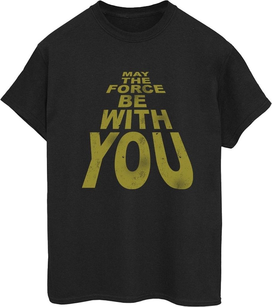 Star Wars - "May The Force Be With You" T-Shirt für Damen BI44513 (5XL) (Schwarz)