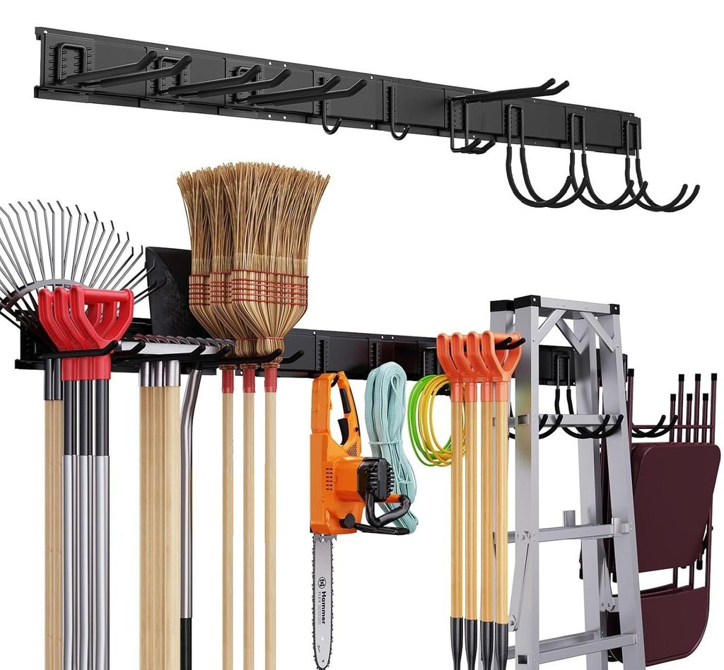 TOJ Werkzeughalter Wand – 3 Schienen mit 9 Haken – bis 225 Produktbild 