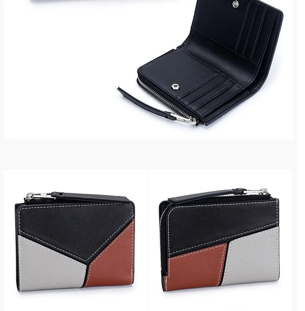 Portefeuille Pliable Stylish 1 à Multi-Compartiments Finition Colorée