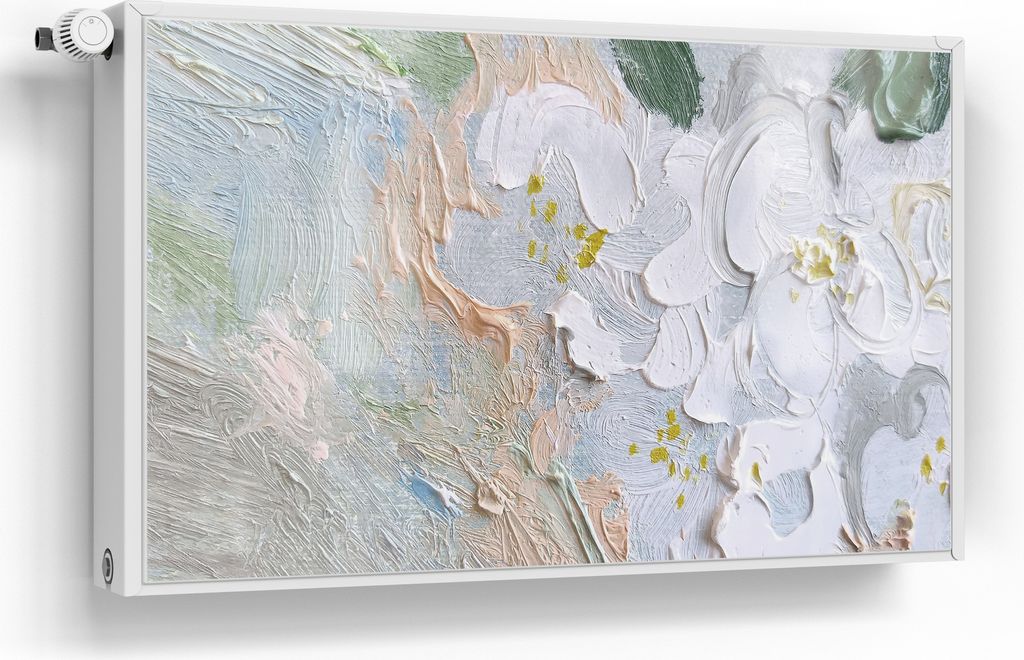 DEQORI Magnetmatte Heizung Standard 100x60 cm 'Pastellblütenmeer' Magnetfolie