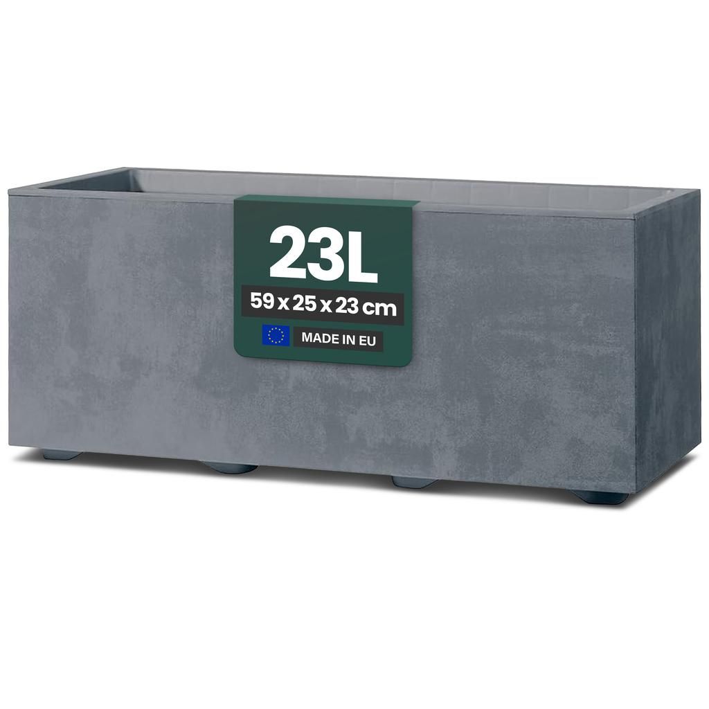 XL Pflanzkasten „Millennium“ 59x25x23 cm - 23L Volumen - Produktbild 