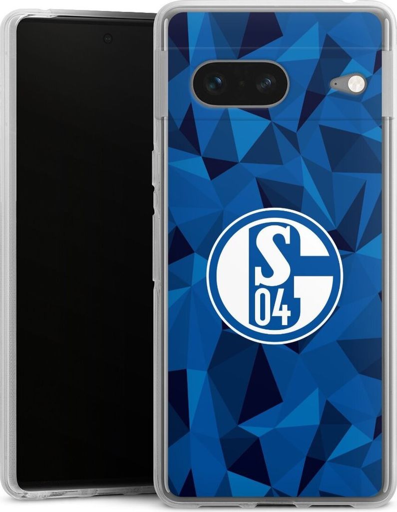 DeinDesign Handyhülle für Google Pixel 7 Silikon Hülle Case Smartphone Schutzhülle Camouflage FC Schalke 04 Muster