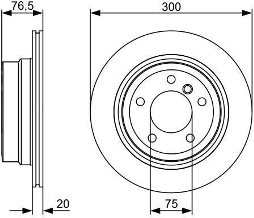 Disque de frein Bosch 0 986 479 496 pour BMW Série 1 E82 E88 - OE 34216778049
