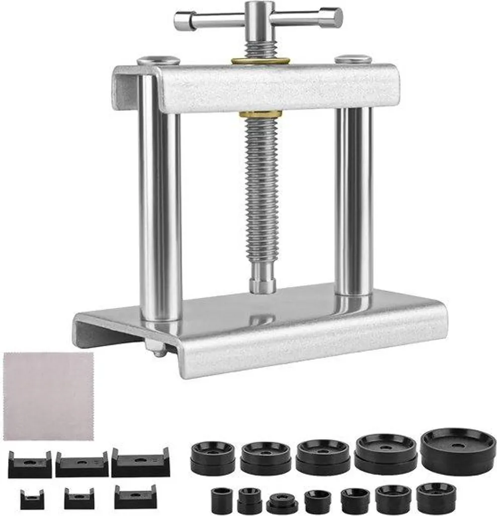 Kit changement pile montre avec 18 embouts formes variées métal argent