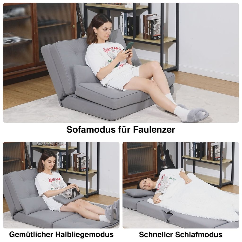 COMHOMA Relaxsessel Bodensofa Klappbar Bodensessel mit Produktbild 5