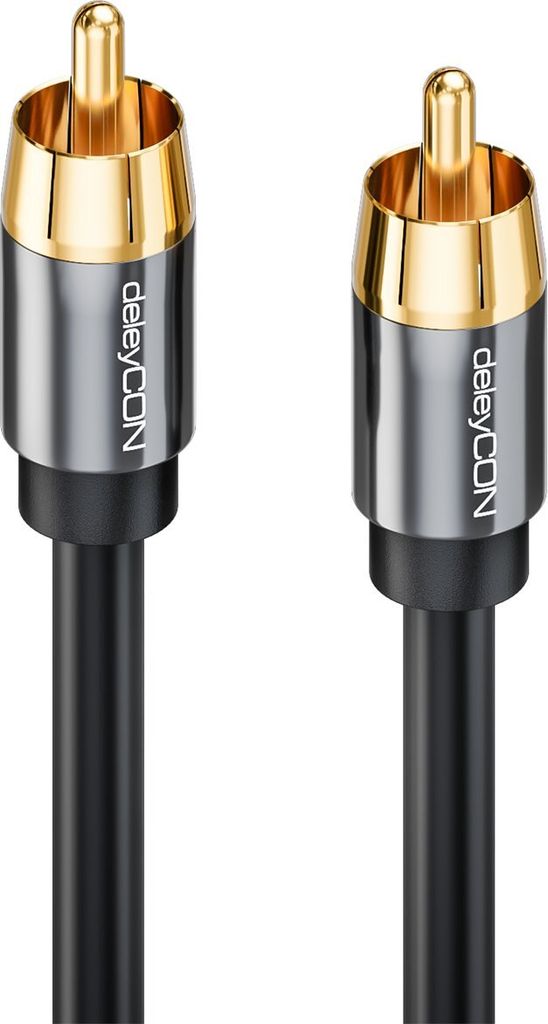 deleyCON 3,0m Subwoofer Kabel - Cinch RCA Digitales Produktbild 3