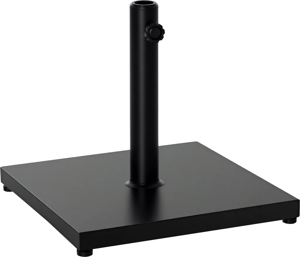 Base de Parasol pour Jardin et Terrasse Noir 18kg Stable pour Mât Standard