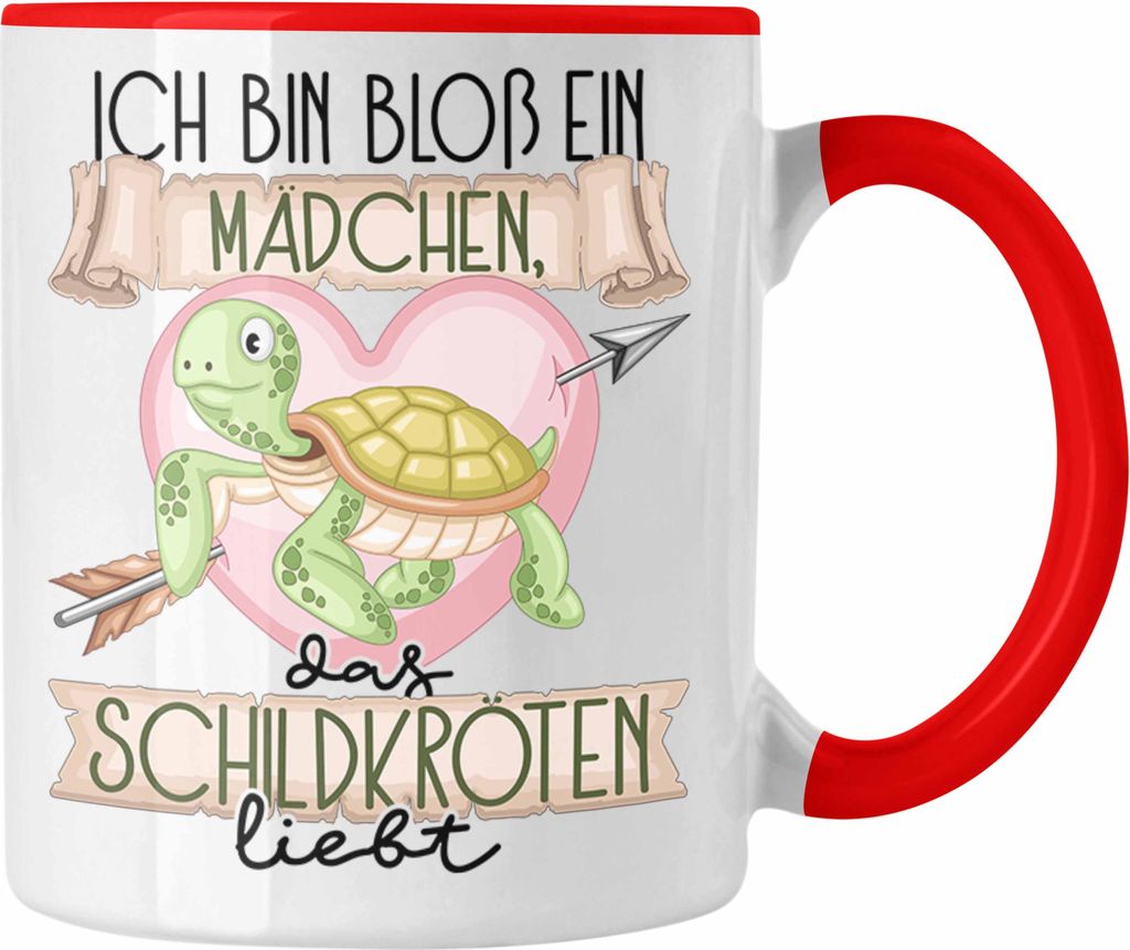 Trendation - Schildkröte Tasse Geschenk Frauen Ich Bin Bloß Ein Mädchen Das Schildkröten Liebt Schildkröten-Liebhaber Geschenk Spruch Geburtst...