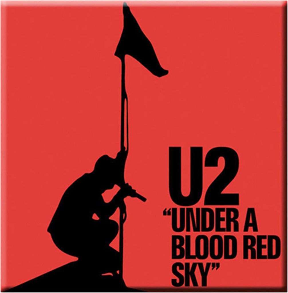U2 - Kühlschrank-Magnet "Under A Blood Red Sky" RO7314 (Einheitsgröße) (Rot/Schwarz)