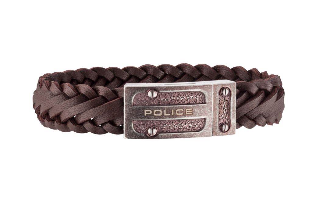 Police Lederarmband braun PJ26057BLEBR.03-L CENTAUR