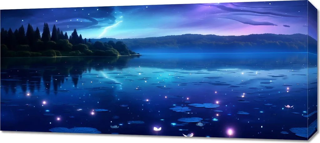 Offerta Quadro 90x40 Sussurri delle Lucciole | Tela Pronta da Appendere