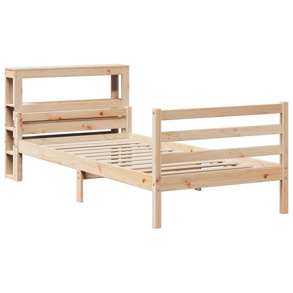 (Robust Möbel)Bettgestell Stylishces - Einzelbett/Jugendbett mit Lattenrost - mit Kopfteil - ohne Matratze - 90x200cm - Klassische Betten DEM...