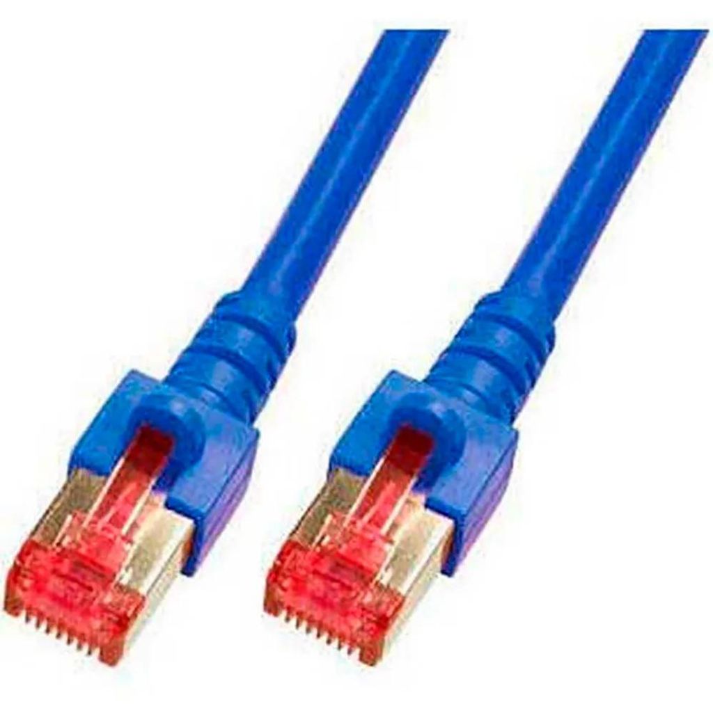 EFB RJ45 Patchkabel S/FTP Cat.6 LSZH 20m BLAU reines Kupfer Laengenaufdruck auf Knickschutztuelle patentiert