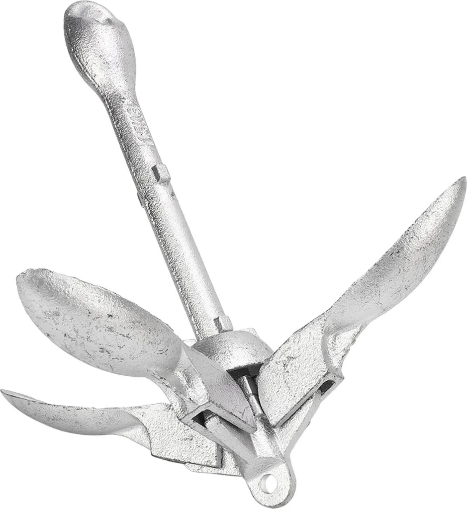 Ancre marine 1,5 kg pliable en acier carbone avec corde de 20 m incluse