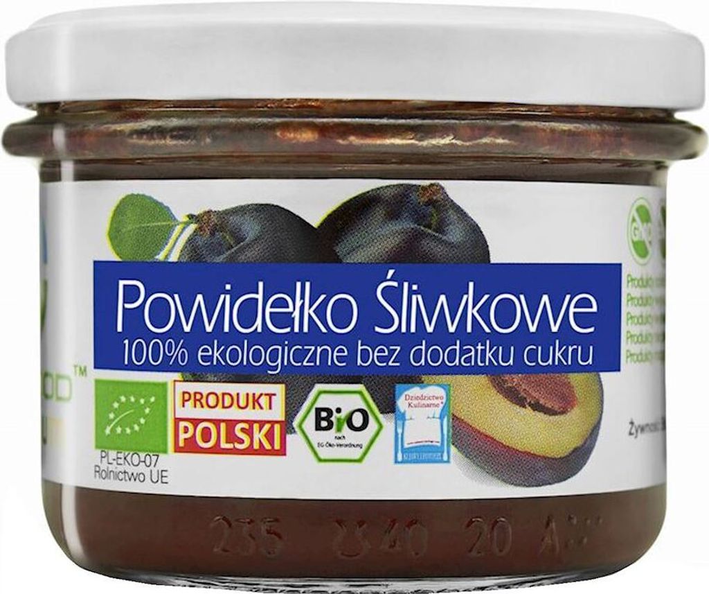 PFLAUMENKONFITÜRE OHNE ZUCKERZUSATZ, GLUTENFREI, 180 g – BIOFOOD