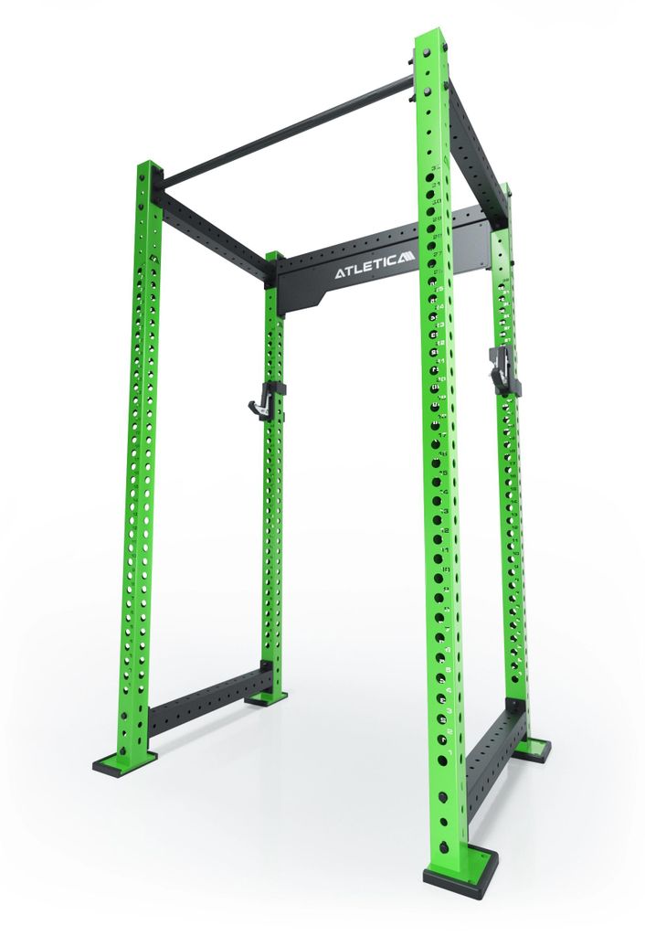 ATLETICA R8 Colored Uprights 226cm | Paarweise | Mit abnehmbaren Gummifüßen & vorgebohrten Löchern für eine Bodenverankerung | Farbe Electric G...