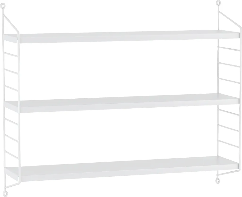 Étagère murale de rangement blanche Strängnäs idéale pour petits espaces