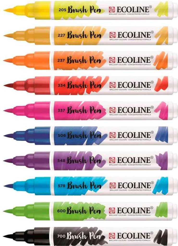 Talens ECOLINE® 11509007 10 Brush-Pens farbsortiert Image du produit 