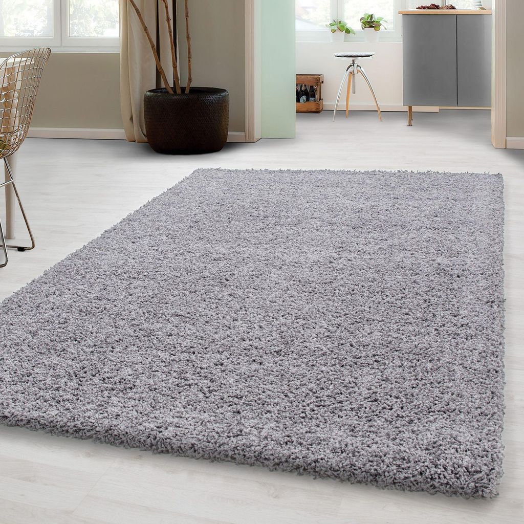 Carpetsale24 Hochflor Teppich Uni Einfarbig Modern Shaggy Teppich Wohnzimmer Flauschig Weich Preishammer, Grösse: 60x110 cm
