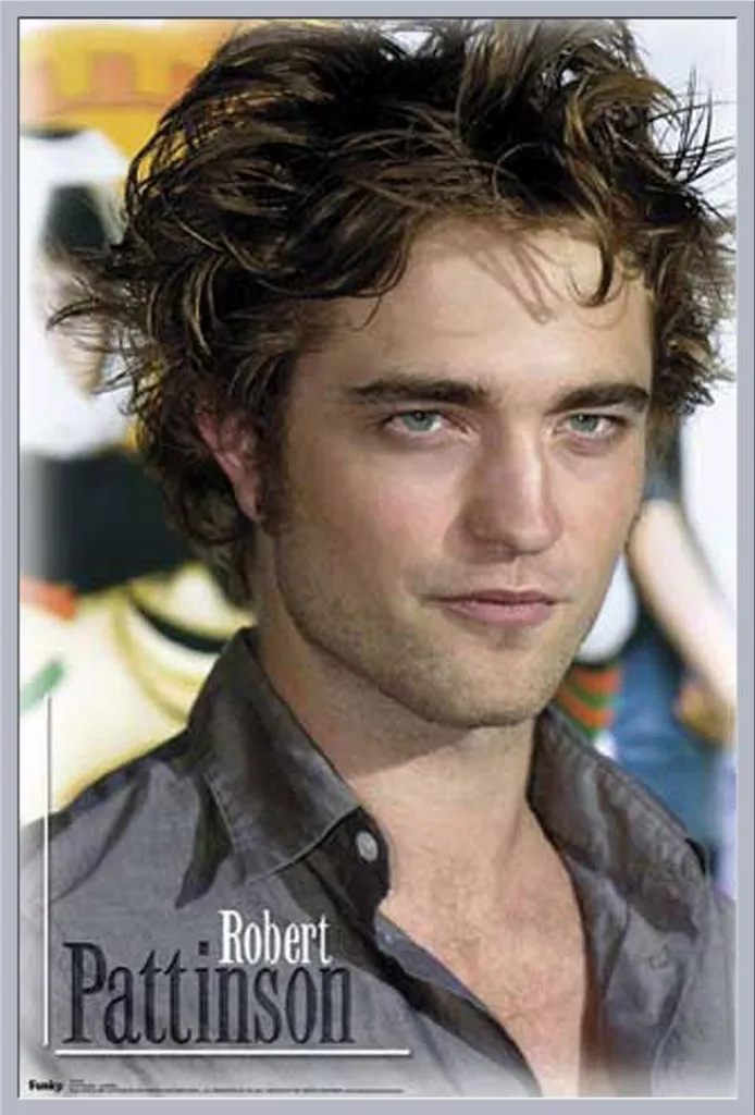Cadre Shinsuke Maxi argenté avec affiche Robert Pattinson Glance acrylique